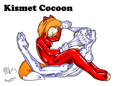 Kismet Cocoon 
I moved the signature and drew over the original line art The colors I used were from  the Rei Cocoon Picture colored by Farsan 13 a long time ago.
Keywords: Kadzy, Kismet, Rei, Cocoon, Non-Stick, Latex, Encasement, Hooves, Ponyfox